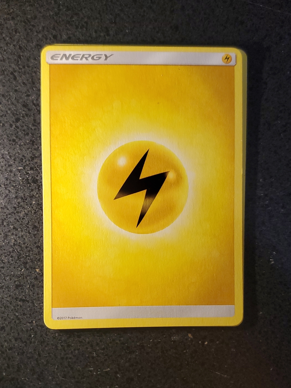 Pokemon Lightning Energy Card - Yellow